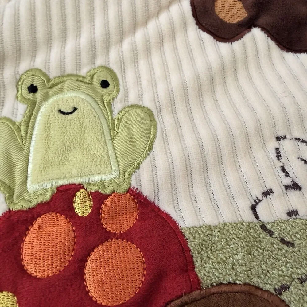 Lambs & Ivy ECHO Woodland Crib Quilt Comforter Fox Owl Bear Hedgehog Rattle